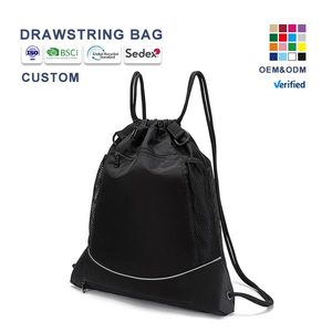 Bolsa con Cordón Personalizable con Logotipo, Multiusos para Gimnasio, Deportes, Estudiantes, Mochila de Yoga Promocional con Estampado Personalizado - Product Image 1