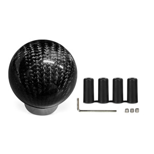 Carbon Fiber Gear Shift Knob Universal Manual Automatic Transmission Ergonomic Round Ball Shape Car <b>Interior</b> <b>Accessory</b> - Product Image 4