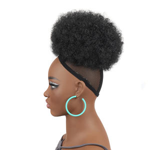 Grand <span class=keywords><strong>chignon</strong></span> volumineux pour femmes africaines, style européen et américain, <span class=keywords><strong>queue</strong></span> <span class=keywords><strong>de</strong></span> <span class=keywords><strong>cheval</strong></span> moelleuse - Product Image 3