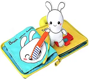 Livros de atividade de tecido macio personalizado, livros de bebê macio touch e sensação de pano atividade berço pendurado brinquedos para bebê/criança