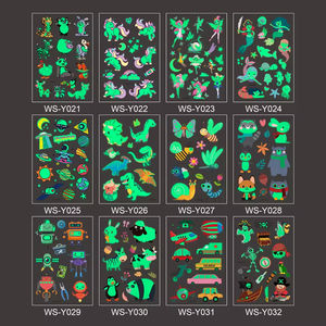 Personalizada 30 hojas niños cuerpo decorar brillo tatuajes lindos estilos de dibujos animados sirena <span class=keywords><strong>Robot</strong></span> niños luminosos tatuajes temporales pegatina - Product Image 2