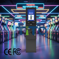Kiosque tactile de rachat de billets en temps réel pour machines de jeu d'arcade de flipper avec accepteur de billets – Version anglaise