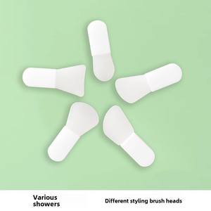 Tragbare Mini-Silikon-Gesichts masken bürste mit flachem Kunststoff griff Einzel artikel für Foundation-Gesichts reinigung und Schönheits pflege - Product Image 2