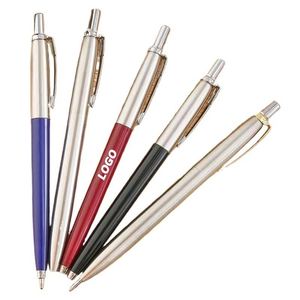 Metal Click Ballpoint <b>Pen</b> With Spring Clip and Laser Engraved Logo for Promotional Business Gifts - Product Image 1