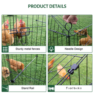 Jaula Plegable y Desmontable <span class=keywords><strong>para</strong></span> Pollos, Patos y <span class=keywords><strong>Conejos</strong></span> con Tela Impermeable <span class=keywords><strong>para</strong></span> la Cría de Aves de Corral al Aire Libre - Product Image 2