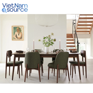 Table extensible moderne pour salle à manger-Table à manger en bois massif avec fonction d'extension cachée-Table à manger fabriquée au Vietnam - Product Image 6