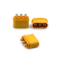 Connecteur mâle MR60PB Amass MR60 à 3 broches pour batterie, avec gaine, plaqué or, 35A 500V, boîtier PA, vente en gros
