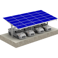 Panneaux solaires au sol faciles Système d'abri d'auto Structure de stationnement PV Stationnement de voiture solaire moderne solaire