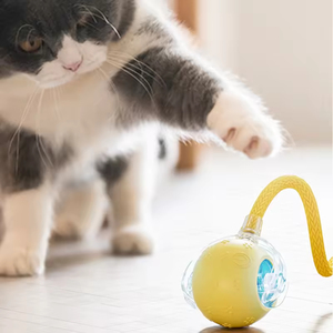 2025 New Cute Smart CUTÃ Style Rechargeable Smart Interactive Silicone Cat Toys Chirping Motion <b>Activate</b> Self-Rotating <b>Rolling</b> - Product Image 6