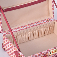 Valise en PU de couleur personnalisée avec miroir, serrure, doublure en faux daim, légère, luxe, style moderne classique, imperméable, poignée souple