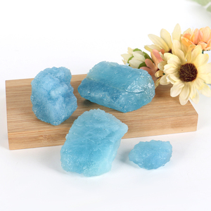 Cristal de Aguamarina Azul Natural de Alta Calidad, Piedra en Bruto, Bloque de Cuarzo para Joyería - Product Image 1