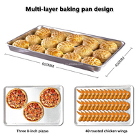 Four à convection commercial électrique et gaz PLC intelligent pour boulangerie, 3 à 6 plateaux, pour gâteaux de lune, tartes aux œufs, pains, croissants, pâtisseries et gâteaux