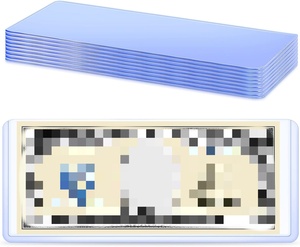 Factory Direct Sale Durable clear Pvc Cash Holder Banknote Protector for Bill protection - Product Image 1