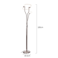 Simplicité nouveau métal gradateur de lumière naturelle or 360 degrés brillance tube rond led lampadaire pour sites sportifs