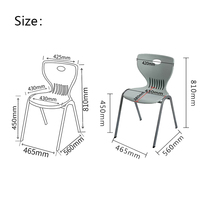 Chaise d'étude avec tableau d'écriture en vente de gros mobilier pour salle de classe articles scolaires bureaux et chaises pour étudiants chaises d'étude ensemble scolaire