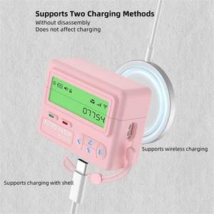 Funda de silicona suave de estilo musical retro portátil para <span class=keywords><strong>Airpods</strong></span> 4 / Pro <span class=keywords><strong>2</strong></span> con cuerda antipérdida para deportes - Product Image 3