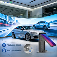 Pantalla LED Ultrafina Plegable para Carteles, Pantalla LED Portátil P2.5 para Interiores, Cartel de Video LED para Ferias Comerciales y Publicidad en Tiendas