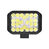 Phare LED rectangulaire pour véhicule tout-terrain, camion, remorque, chrome, éclairage de travail auxiliaire