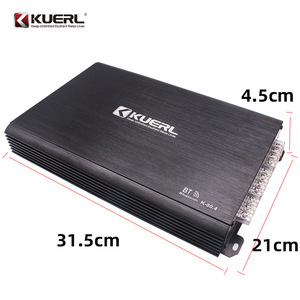 เครื่องขยายเสียงรถยนต์ KUERL Class Ab สี่แชนแนล รุ่น K-80.4 บลูทูธ 12V 4 โอห์ม สำหรับอัพเกรดระบบเสียงรถยนต์ - Product Image 2