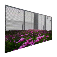 Affichage de fenêtre LED en verre transparent P3.91 écran maillé LED pour ascenseur de centre commercial et publicité de magasin de détail