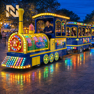 <span class=keywords><strong>Tren</strong></span> sin rieles Nova Rides con luces LED, atracción de dibujos animados para parques de diversiones nocturnos, equipo de entretenimiento para niños y adultos. - Product Image 1