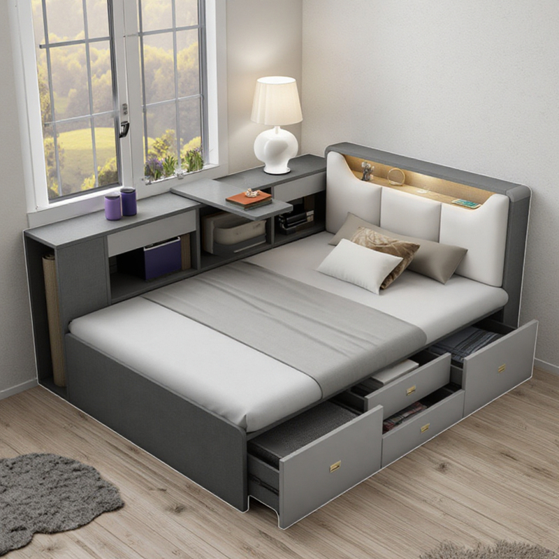 Rollaway Bed Portable Folding Metal Carton