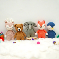 Poupées d'animaux au crochet faites à la main, jouets décoratifs mignons