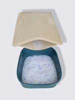 Urine étanche contrôle de la dispersion nid d'abeille Double couche receveur bac à litière boîte tapis tapis tapis chat litière tapis