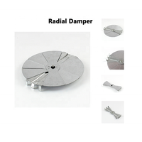 Accessoires de registre radial réglable en acier galvanisé pour CVC avec design graphique