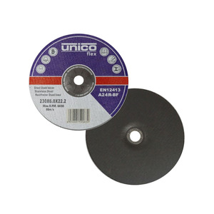 UNICO <span class=keywords><strong>FLEX</strong></span> OEM/ODM Schleifscheibe 230x6,0mm 9'' Aluminiumoxid-Schleifrad für Metallpolitur - Product Image 1