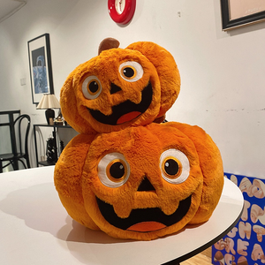 Grande peluche amusante de citrouille démoniaque pour Halloween, cadeau et décoration de Noël - Product Image 2