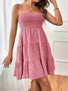 Camisole d'été pour femmes gilet mini robe sans manches robe courte A-line fluide - Product Image 6