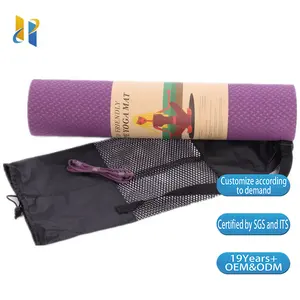 Tappetini da yoga in tpe con marchio di posizione del corpo umano ecologico stampato personalizzato oem all'ingrosso con logo