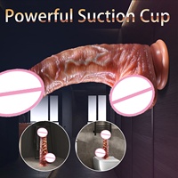 Realistischer Beweglicher Vorhaut-Dildo aus Weichem Silikon für Vaginale und Anale Stimulation mit Starkem Saugnapf Erotikspielzeug für Paare
