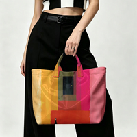 Sac fourre-tout en PVC transparent imperméable Color Corridor, sac de plage, pochette, sacs à main à nœud, sac de rangement