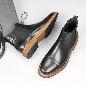 Botas de Tobillo Balmoral de Cuero para Hombre, Textura Lijada a Mano, Estilo Amish, Algodón, Resistentes al Agua, Antideslizantes - Product Image 4