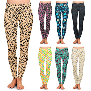Leggings de sport pour femmes personnalisés, leggings en soie de lait doux comme du beurre à imprimé léopard, leggings à imprimé animal, Yiwu, 2022 - Product Image 1
