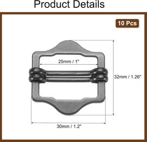 Hebilla deslizante ajustable de metal para traje, chaleco, bolso, accesorios de ferretería - Product Image 2