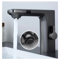 Robinet numérique LED moderne de l'usine HLK, valve en céramique, finition chromée, tactile intelligent sans contact pour évier domestique, vente en gros directe