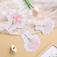 Carte de vœux originale peinte à la main, bouquet de tulipes et de roses, style Instagram, cadeau créatif pour la fête des mères