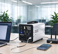 Centrale électrique d'urgence modulaire 384 Wh pour maison, avec boîtier métallique et station d'alimentation super portable moderne à phase divisée