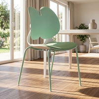 Chaise de bureau minimaliste moderne avec dossier papillon empilable, support lombaire et structure en plastique pour usage scolaire/formationnel