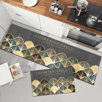 Factory Sale Washable Kitchen Floor Mat Anti-slip Custom 3D Printed Water Absorbent Kitchen Mat Set