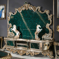 Ensembles de canapés sectionnels en tissu sculpté en bois massif classique de luxe royal européen meubles de salon vintage éponge traditionnelle