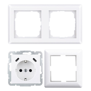 <span class=keywords><strong>Prise</strong></span> murale encastrée Schuko 55 mm avec USB, chargeur USB-C 17 W pour téléphones mobiles ou smartphones, MP3, ordinateur - Product Image 2