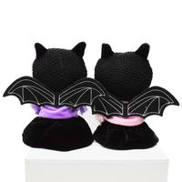 Décorations de fête d'Halloween LED faites à la main, cadeaux, décorations d'étagère, sorcière, chat noir, éclairage, adorables chauves-souris, poupées démoniaques