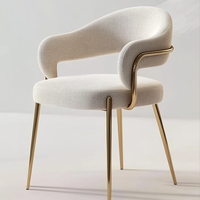 Meubles de restaurant créatifs de style moderne et simple chaise de salle à manger de luxe chaises de restaurant haut de gamme à pieds en acier inoxydable