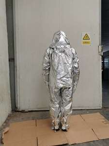 Lửa chiến đấu nhiệt Nhiệt Cách Nhiệt lính cứu hỏa quần áo chia chống cháy Overalls phù hợp với với mạ vàng mặt lá chắn - Product Image 4