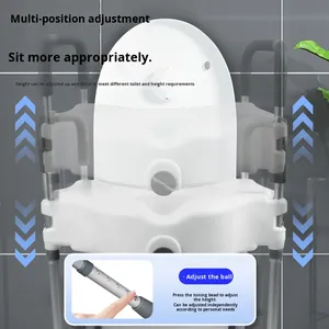 Four-Legged Support Toilet Height Increaser Five-Level Adjustable Safety Seat for Elderly Bathroom Equipment - Product Image 2