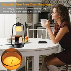 Nouvelle Lampe Chauffe-Bougie Électrique en Métal à Intensité Variable et Minuteur, Chauffe la Cire par le Haut, Convient aux Bougies Parfumées en Pots Grands et Petits - Product Image 5